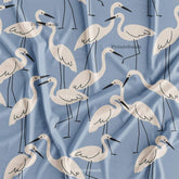 Floral Kingfisher Bird Printed Fabric Material Online